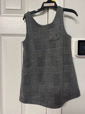 Old Navy Black and White Plaid Girls' Casual Dress